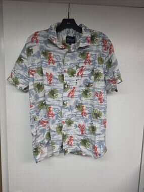 Rumors Size XL Short Sleeve Button Down Lobster Shirt